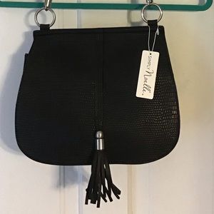 NWT Simply Noelle bag, black with metal ac…